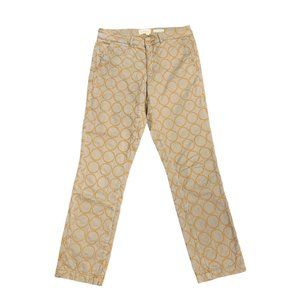 Chino by Anthropologie Circle Embroidered Womens Pant Size 28 Relaxed Comfort